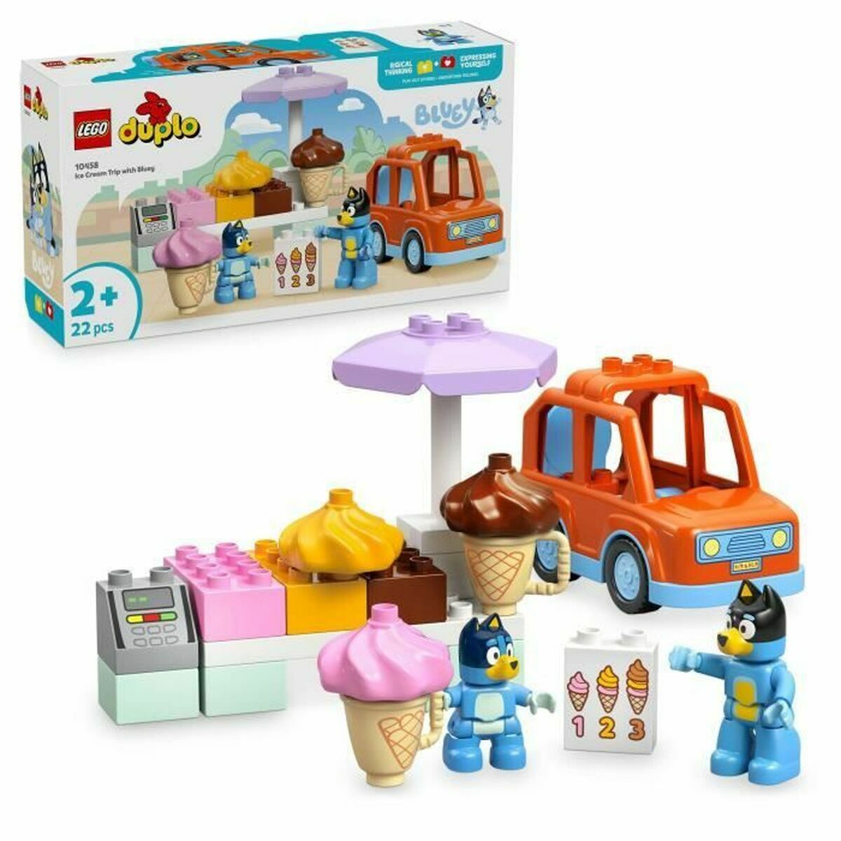Set de construction Lego Duplo 10458 Ice Cream Trip with Bluey 22 Pièces - Jouets et jeux premium pour bébé