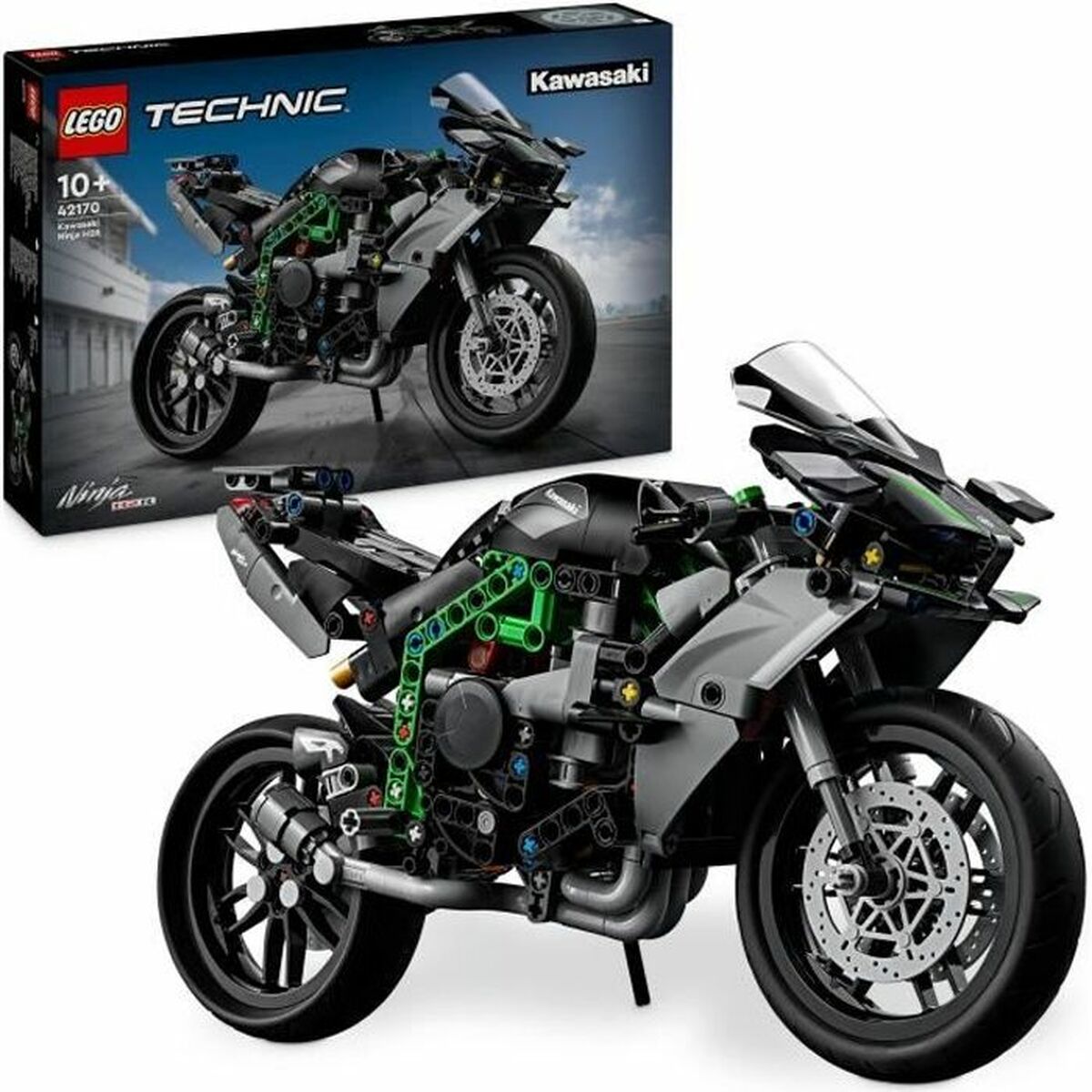 Set de construction Lego Technic 42170 Kawasaki Ninja H2R Noir 643 Pièces - Jouets et jeux premium pour bébé