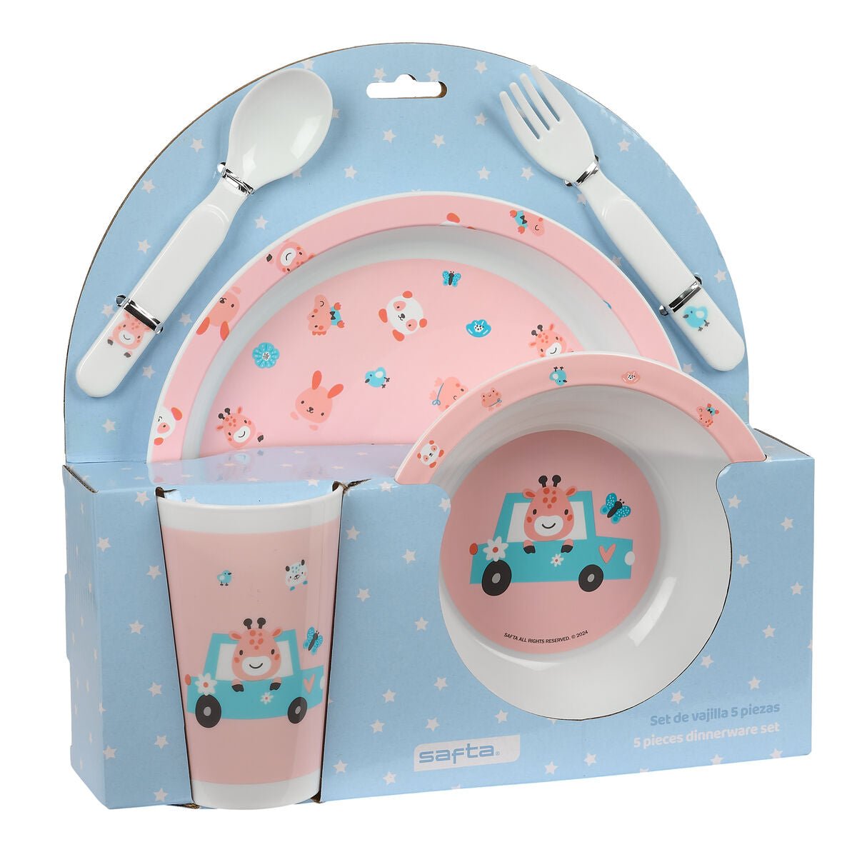 Set de vaisselle pour enfants Safta Jirafa Polyester 26 x 26 x 9 cm - Babycute