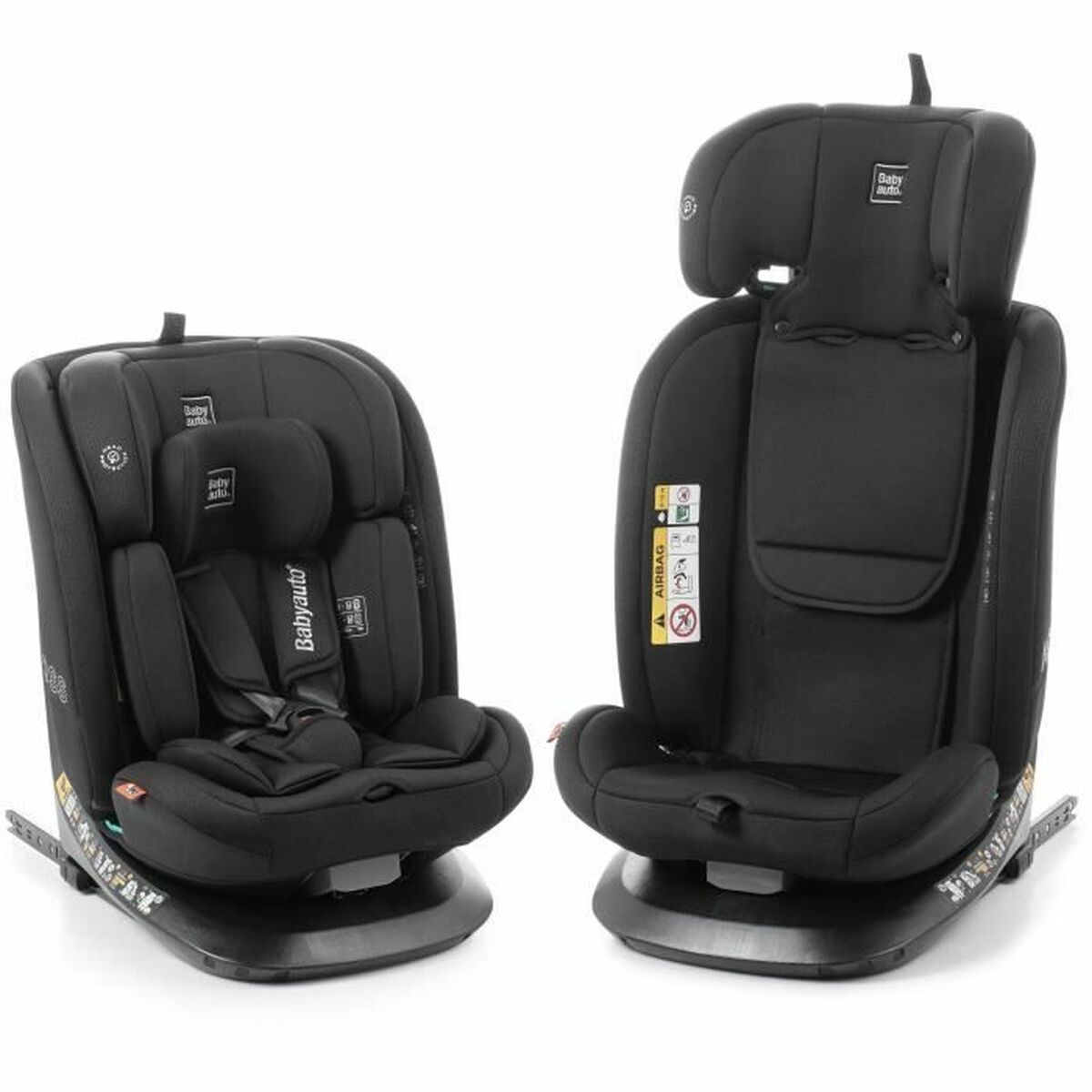 Siège de Voiture Babyauto ACROSS Noir 0 (de 0 a 10 kilos) I (9 - 18 kg) II (15 - 25 kg) III (22 - 36 kg) Enfant ECE R129/04 - Babycute