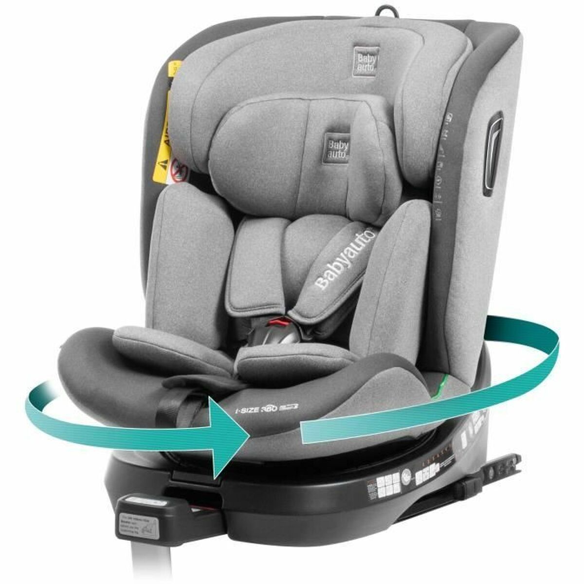 Siège de Voiture Babyauto Anthracite 0 (de 0 a 10 kilos) I (9 - 18 kg) II (15 - 25 kg) III (22 - 36 kg) Enfant ECE R129 - Babycute
