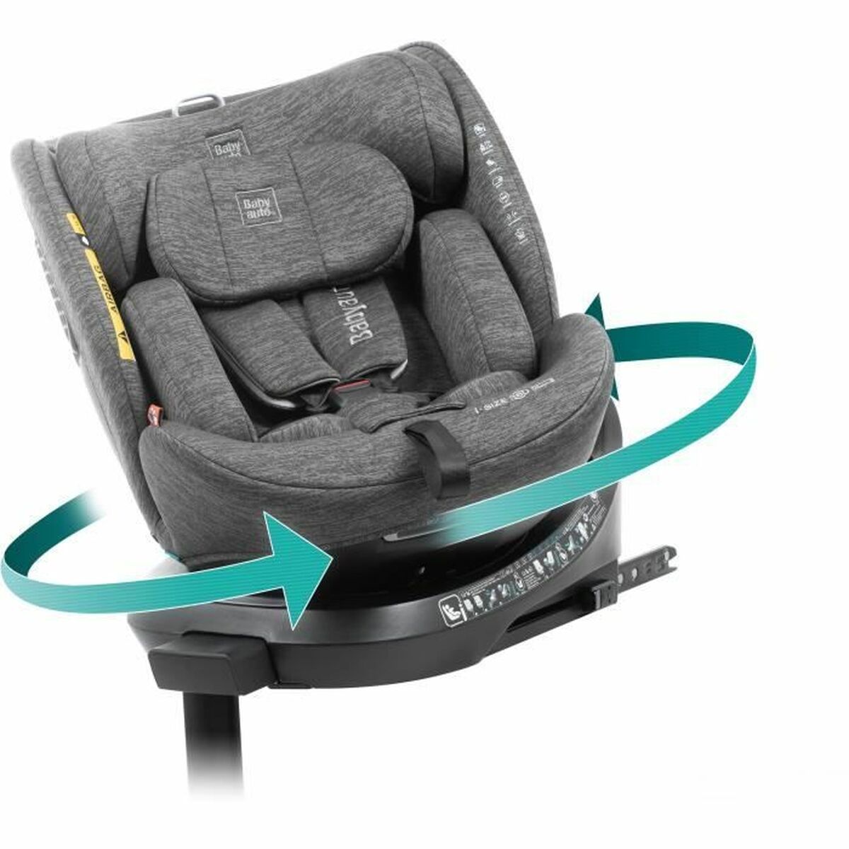 Siège de Voiture Babyauto CORE Gris 0 (de 0 a 10 kilos) I (9 - 18 kg) II (15 - 25 kg) III (22 - 36 kg) Enfant ECE R129/04 - Babycute