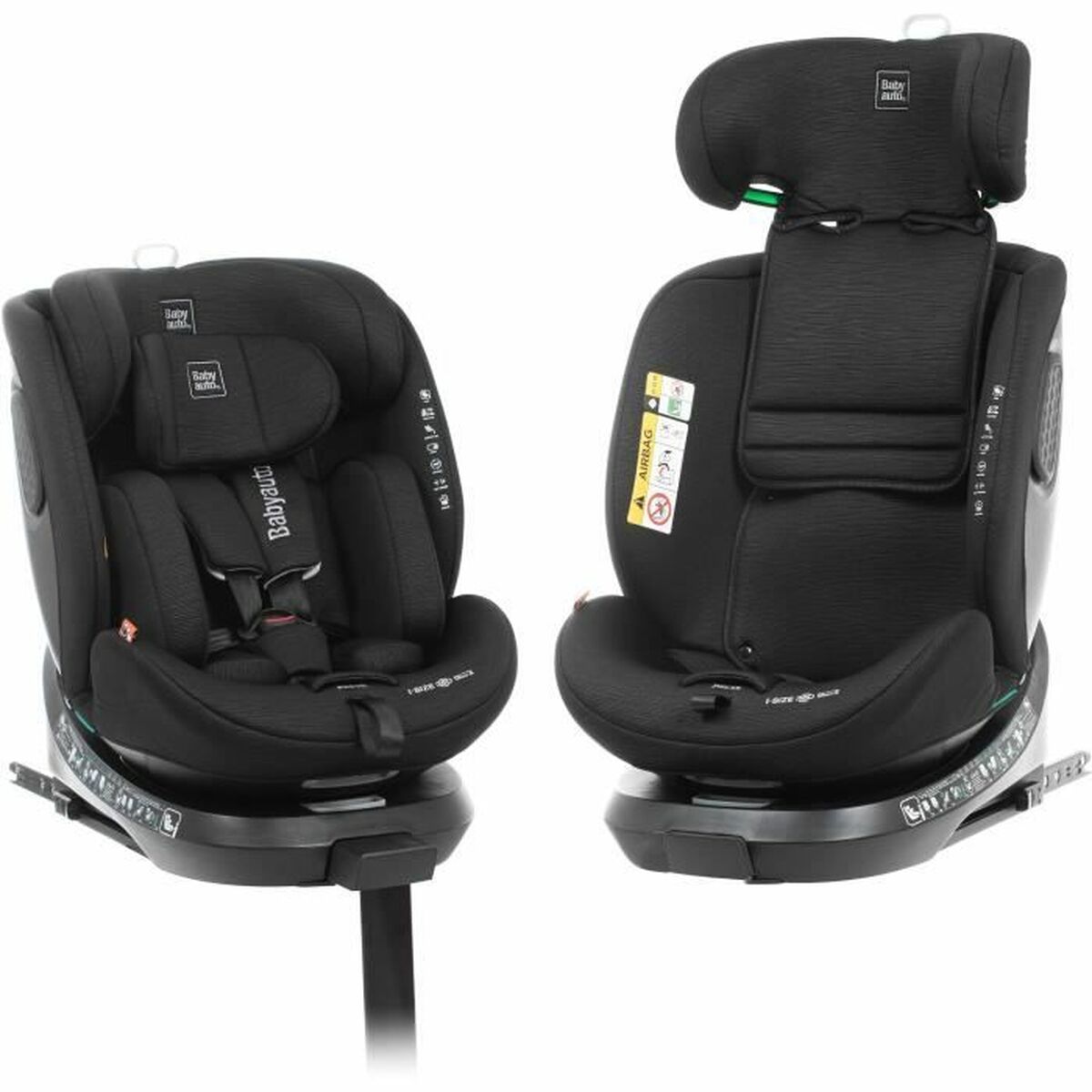 Siège de Voiture Babyauto CORE Noir 0 (de 0 a 10 kilos) I (9 - 18 kg) II (15 - 25 kg) III (22 - 36 kg) Enfant ECE R129/04 - Babycute