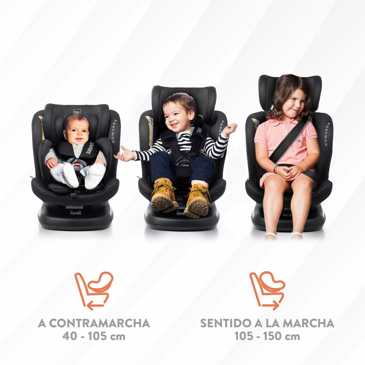 Siège de Voiture Babyauto RODIA Gris 0 (de 0 a 10 kilos) I (9 - 18 kg) II (15 - 25 kg) III (22 - 36 kg) Enfant ECE R129/04 - Babycute