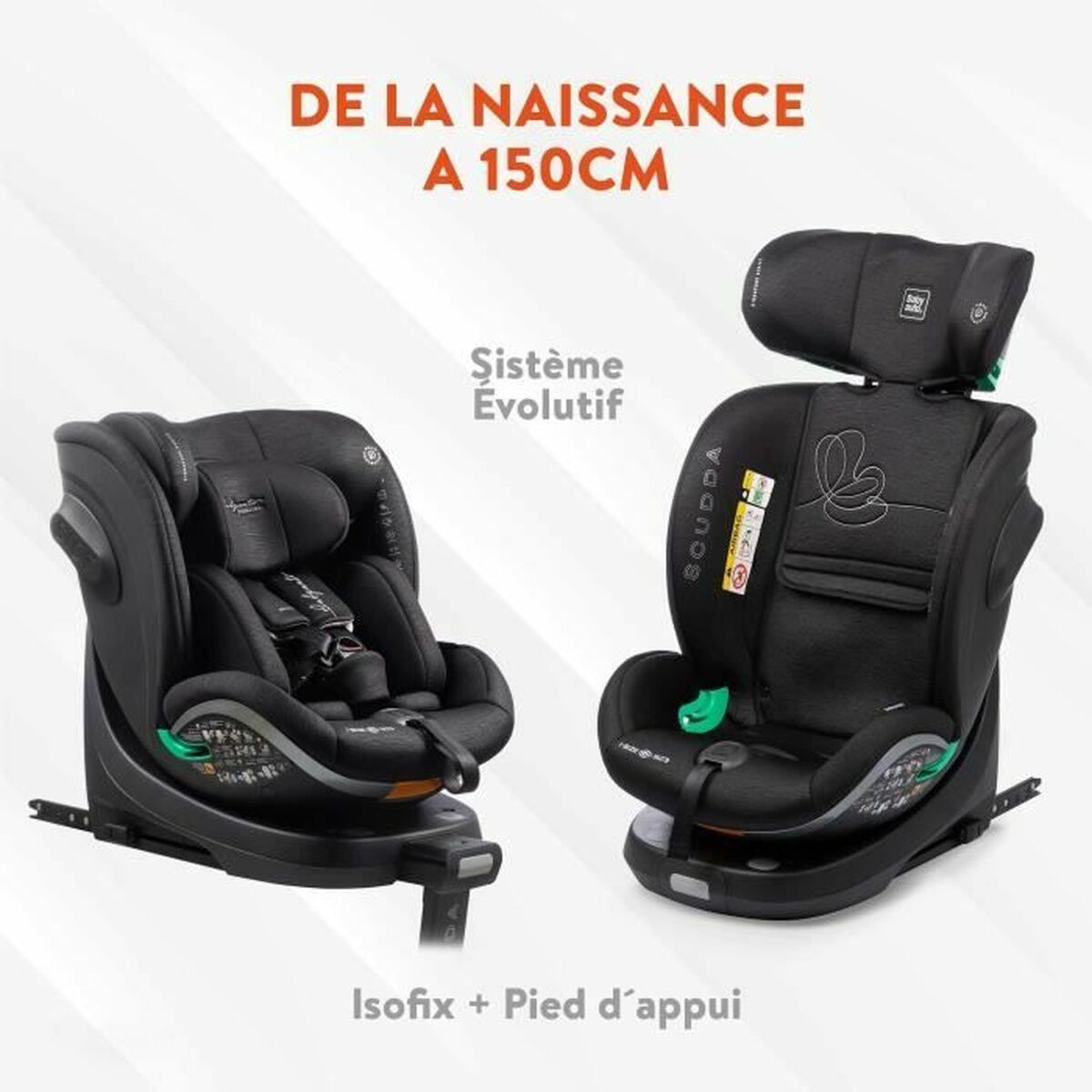 Siège de Voiture Babyauto SCUDDA GREY DOBBY Gris 0 (de 0 a 10 kilos) 0+ (de 0 a 13 kilos) I (9 - 18 kg) II (15 - 25 kg) III (22 - Babycute