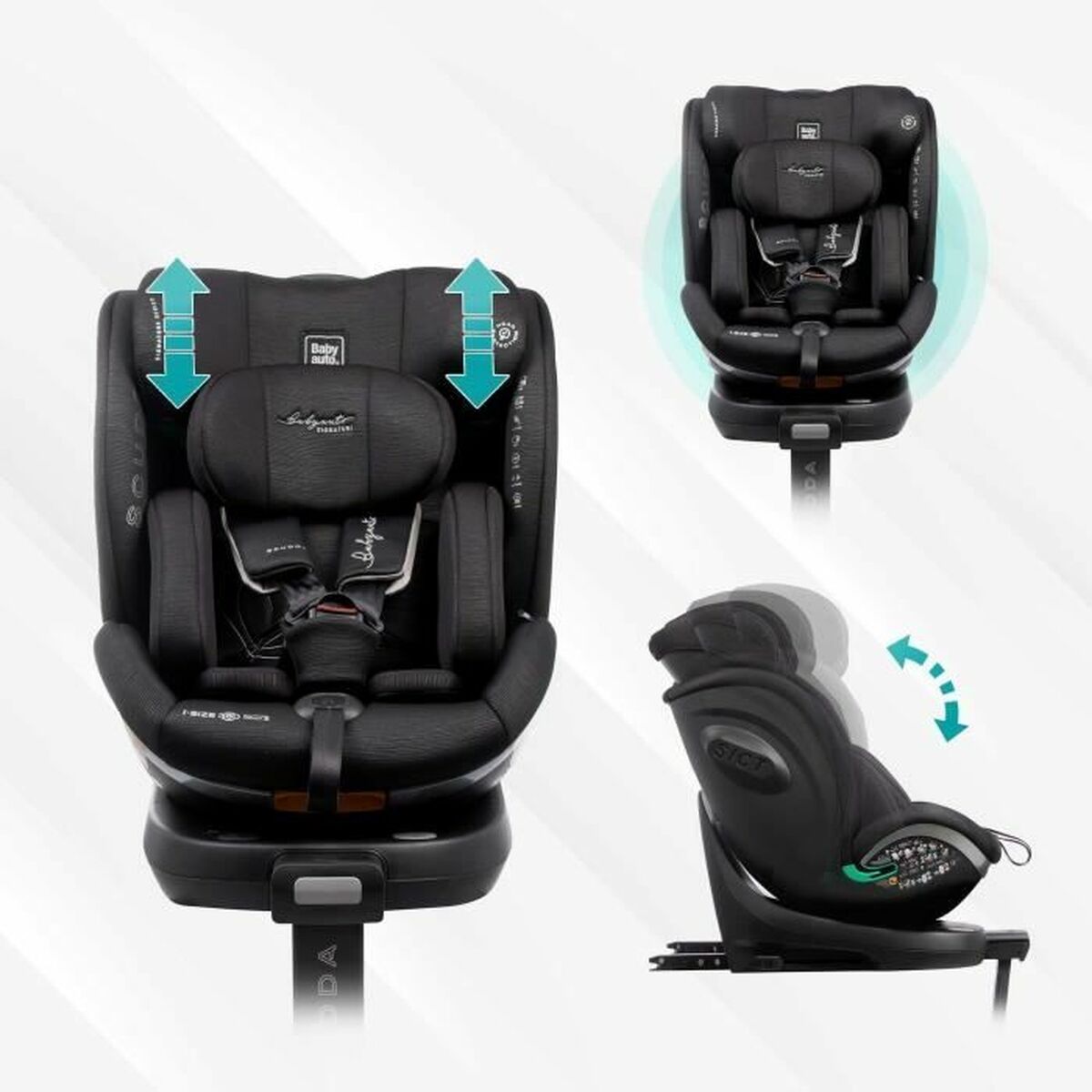 Siège de Voiture Babyauto SCUDDA GREY DOBBY Gris 0 (de 0 a 10 kilos) 0+ (de 0 a 13 kilos) I (9 - 18 kg) II (15 - 25 kg) III (22 - Babycute