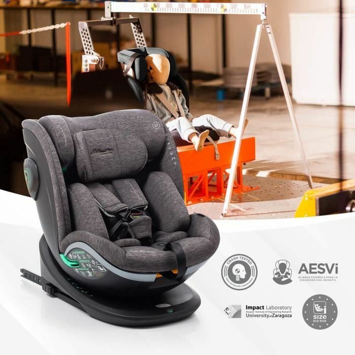 Siège de Voiture Babyauto XPERTA BLACK LINE Noir 0 (de 0 a 10 kilos) 0+ (de 0 a 13 kilos) I (9 - 18 kg) II (15 - 25 kg) III (22 - Babycute