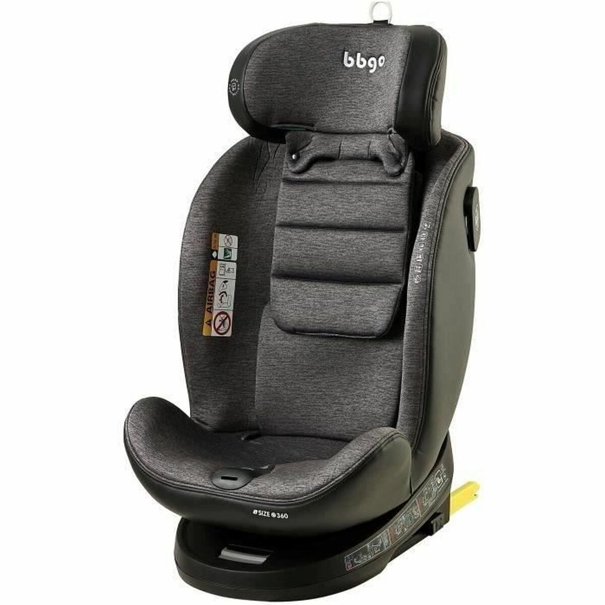 Siège de Voiture BBGO Gris 0 (de 0 a 10 kilos) 0+ (de 0 a 13 kilos) I (9 - 18 kg) II (15 - 25 kg) III (22 - 36 kg) Enfant ECE R129 - Babycute
