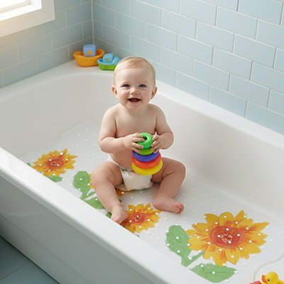 Tapis de bain bébé | Antidérapant Sécurité - Babycute