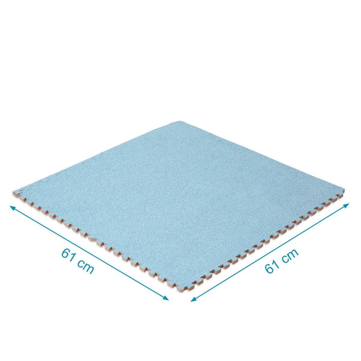 Tapis de jeu 60 x 60 x 1 cm Bleu 4 Pièces - Babycute