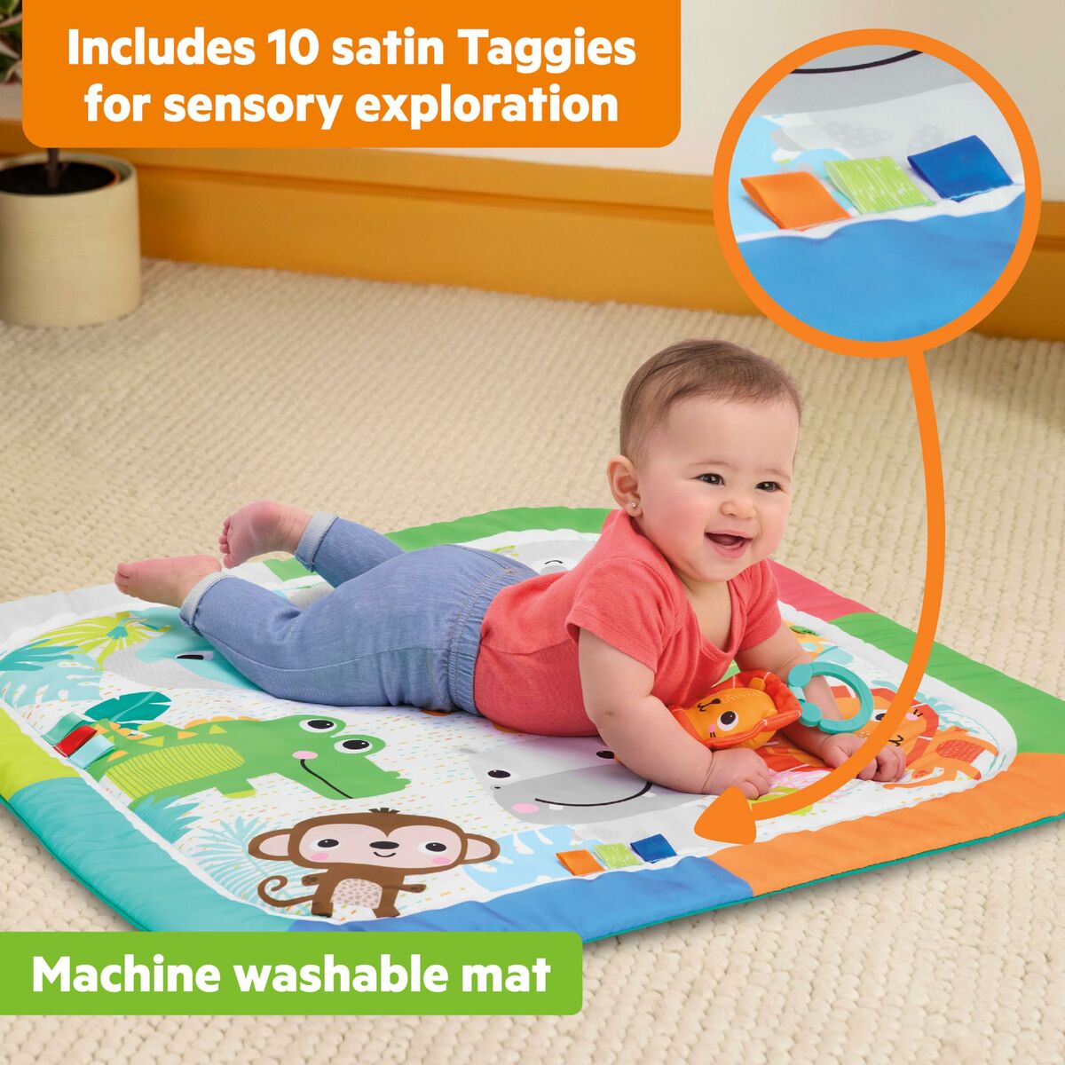Tapis de jeu Bright Starts Jungle Multicouleur - Babycute