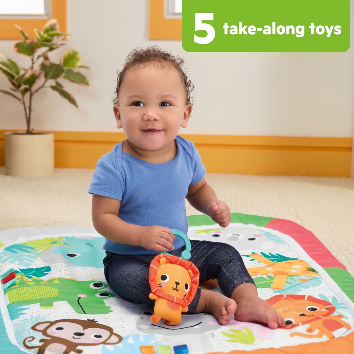Tapis de jeu Bright Starts Jungle Multicouleur - Babycute