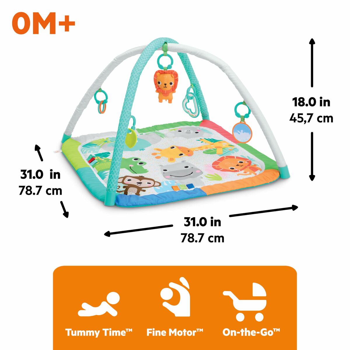 Tapis de jeu Bright Starts Jungle Multicouleur - Babycute