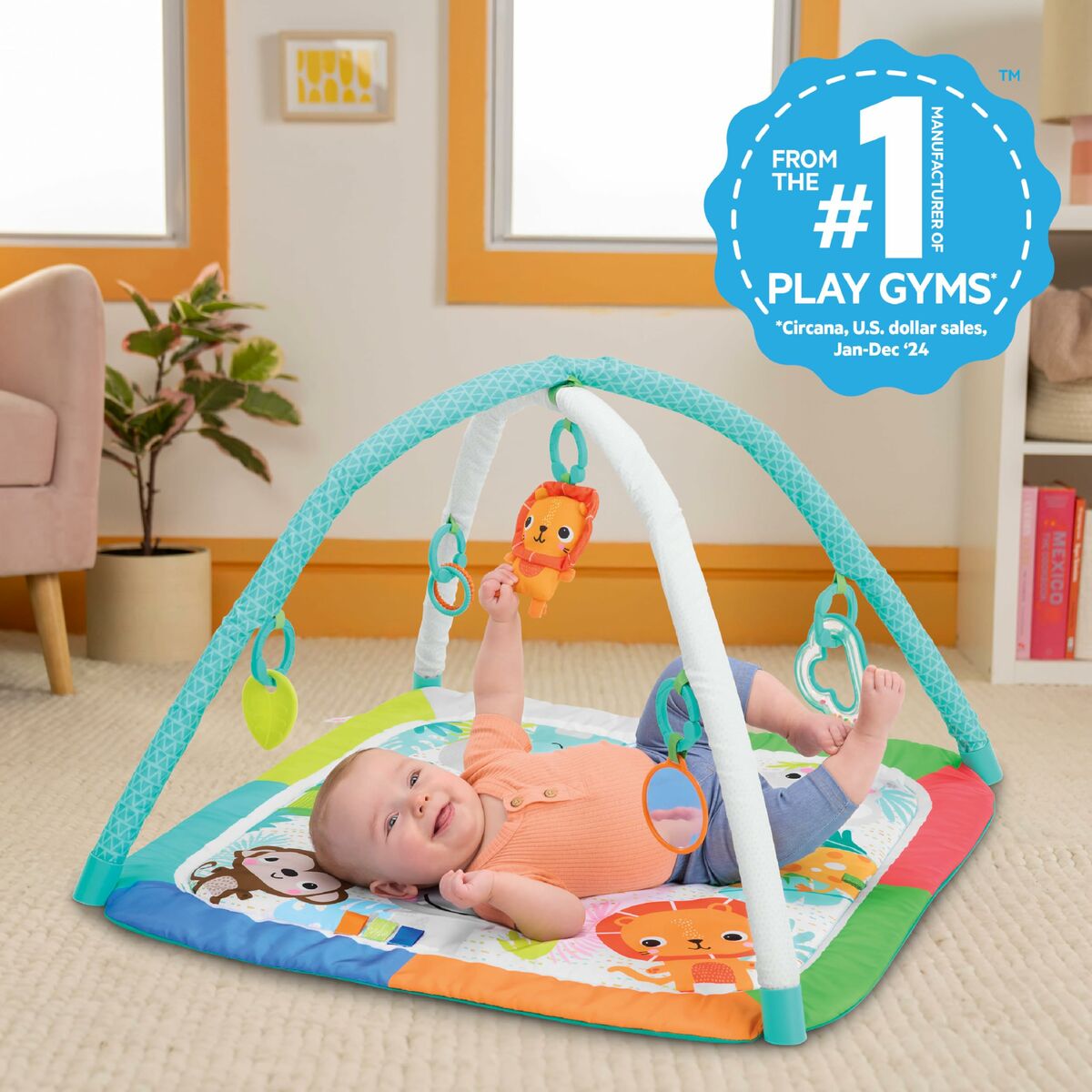 Tapis de jeu Bright Starts Jungle Multicouleur - Babycute