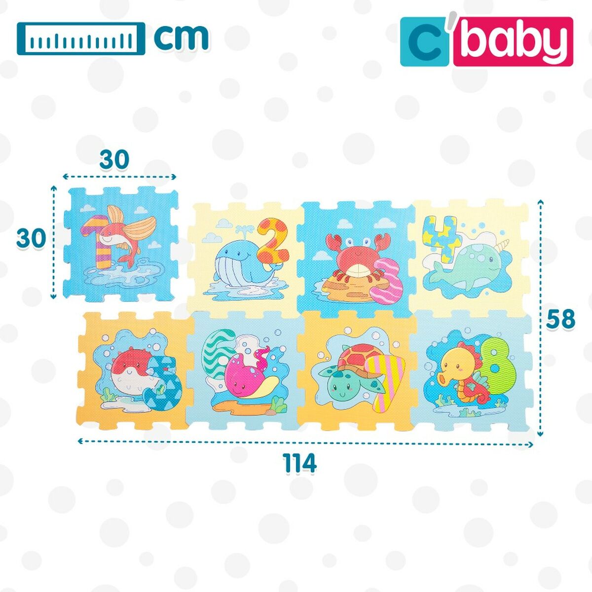 Tapis de jeu Colorbaby Marin EVA 8 Pièces (4 Unités) - Babycute