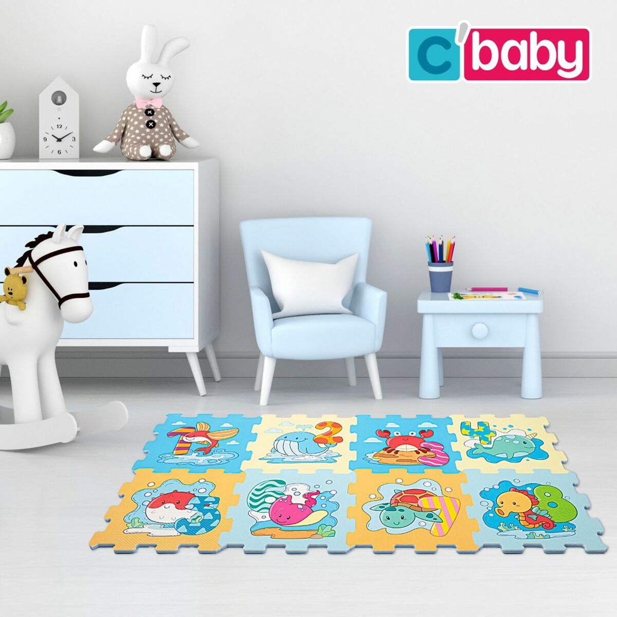 Tapis de jeu Colorbaby Marin EVA 8 Pièces (4 Unités) - Babycute