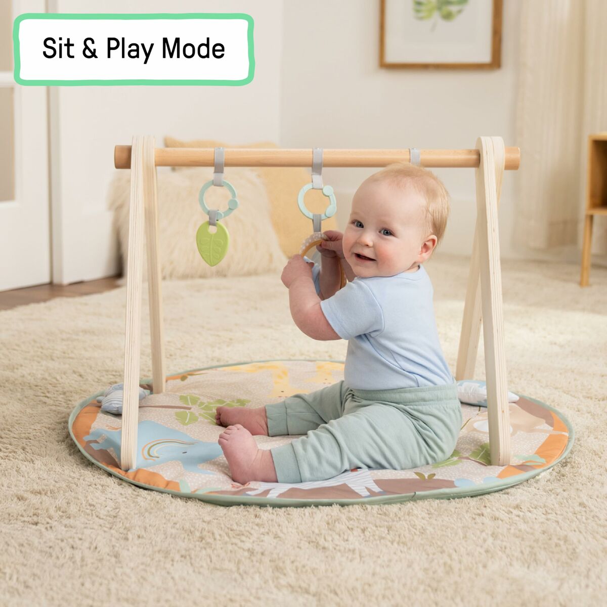 Tapis de jeu Ingenuity WonderWood 81,3 x 81,3 x 47 cm Multicouleur - Babycute