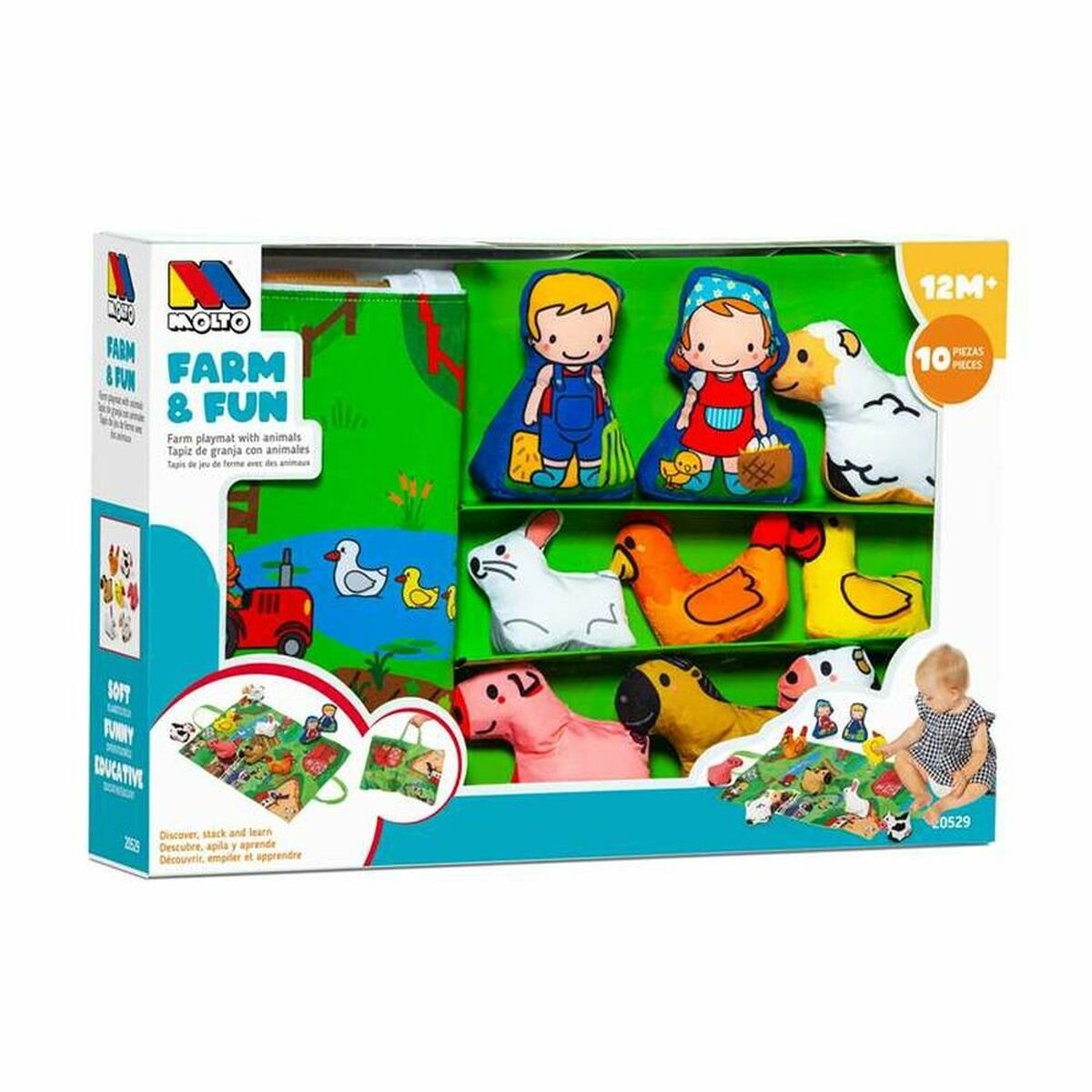 Tapis de jeu Moltó Farm and Fun Métal Plastique - Babycute