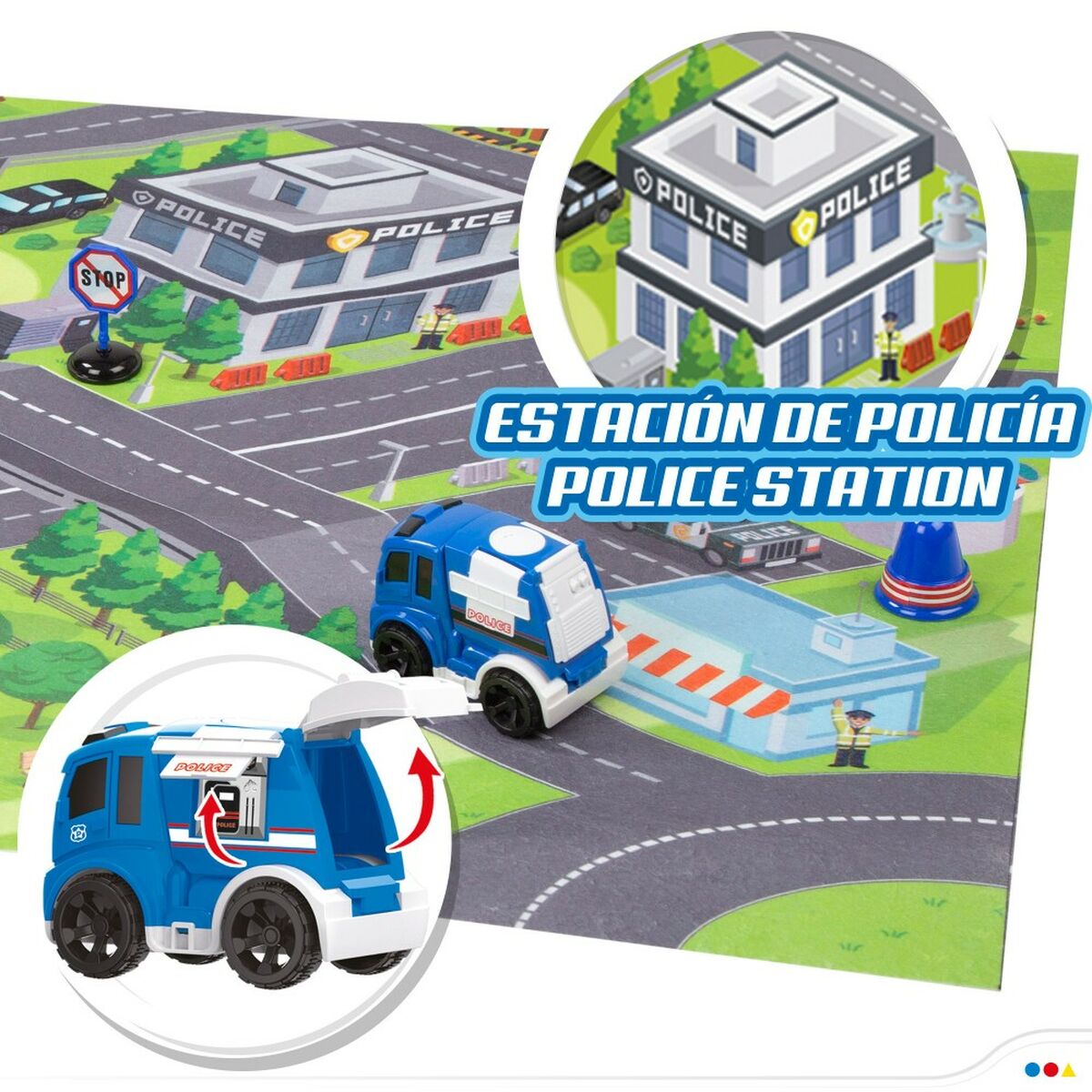 Tapis de jeu Speed & Go Accessoires Voitures Route Tissu Plastique (6 Unités) - Babycute