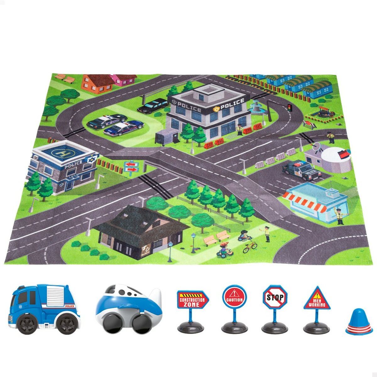 Tapis de jeu Speed & Go Accessoires Voitures Route Tissu Plastique (6 Unités) - Babycute