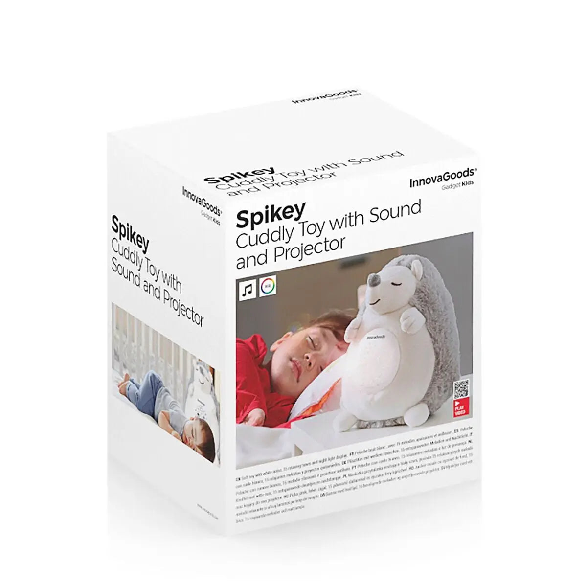 Veilleuse Projecteur Hérisson Peluche Spikey InnovaGoods - Babycute