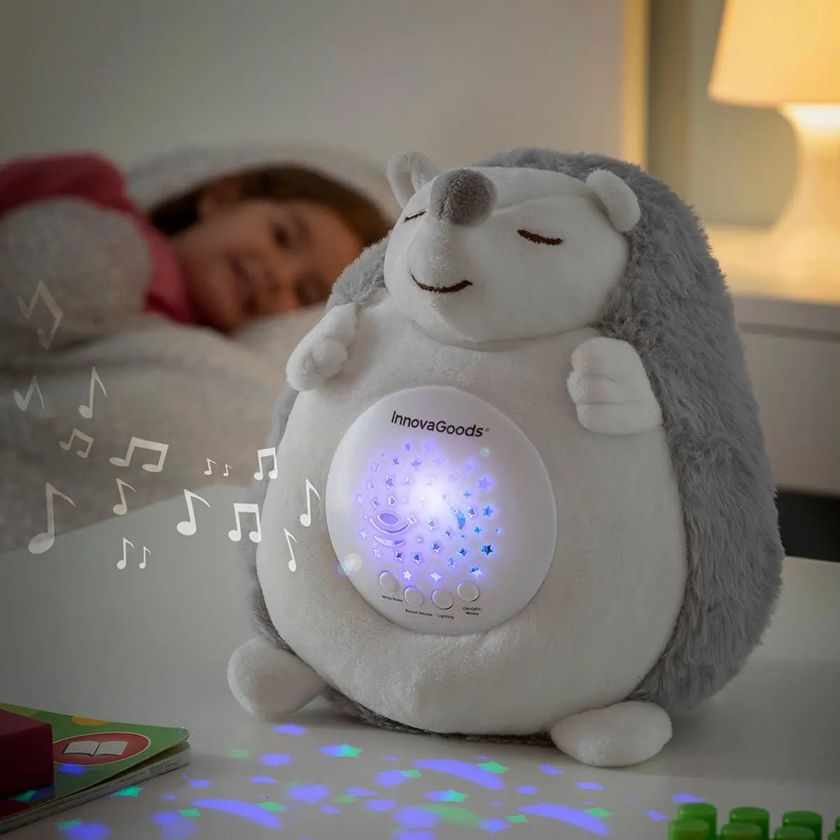 Veilleuse Projecteur Hérisson Peluche Spikey InnovaGoods - Babycute