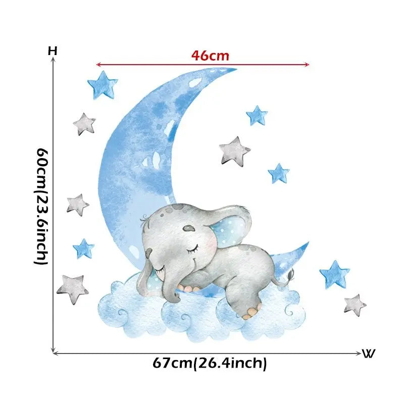 BabyElephant™- Autocollants muraux pour chambre de bébé - produit premium pour bébé